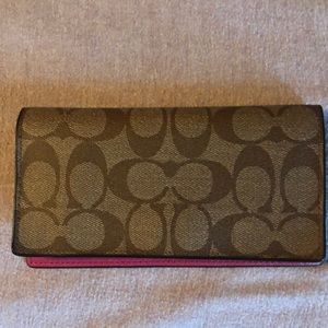 Coach checkbook cover